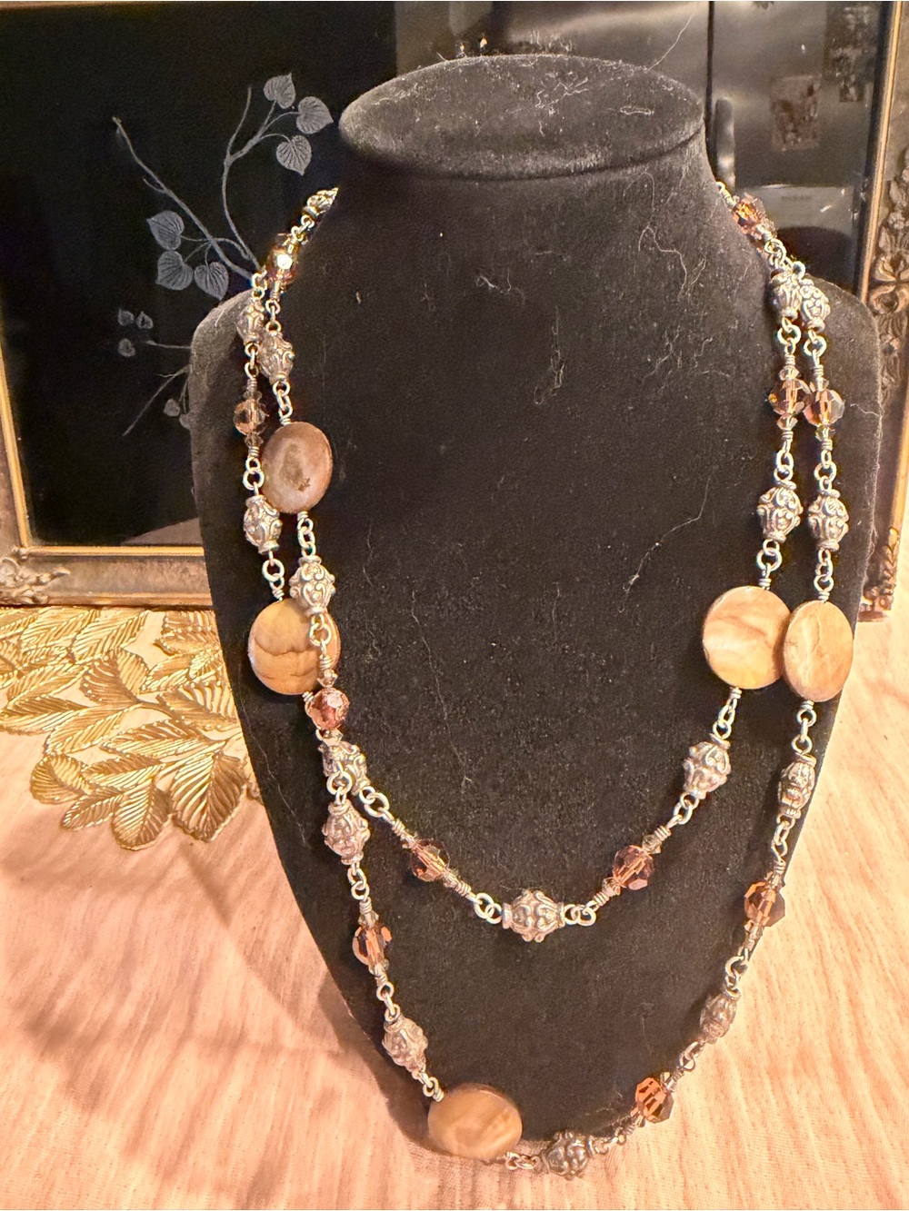 Brighton Handcrafted Brown Bead Layered Necklace